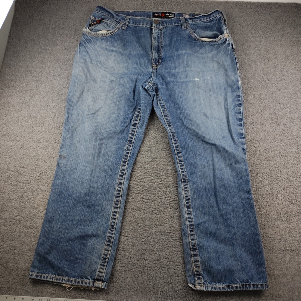 Ariat Jeans Mens 42x30 M4 Low Rise Bootcut Blue FR Flame Resistant Work Denim